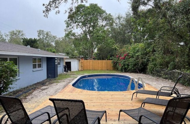 Private fenced in pool home