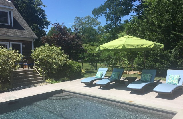 Private oasis with new baths and heated Gunite pool near Wades Beach