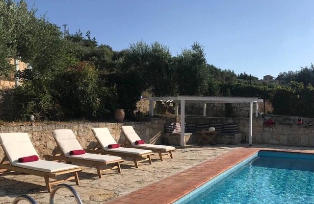 Private two-house villa with pool in olive garden