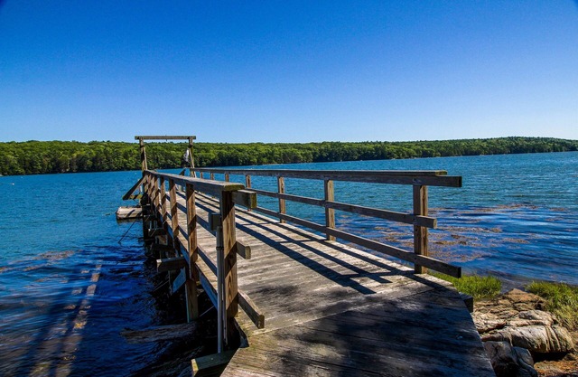 Private waterfront home with large deck & deep water dock
