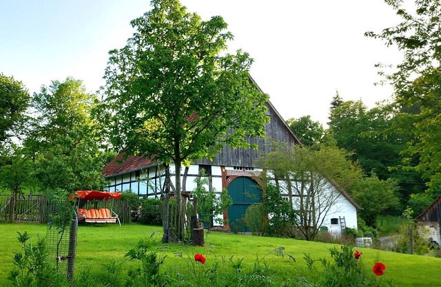 Quiet and idyllic half-timbered holiday home in the middle of nature