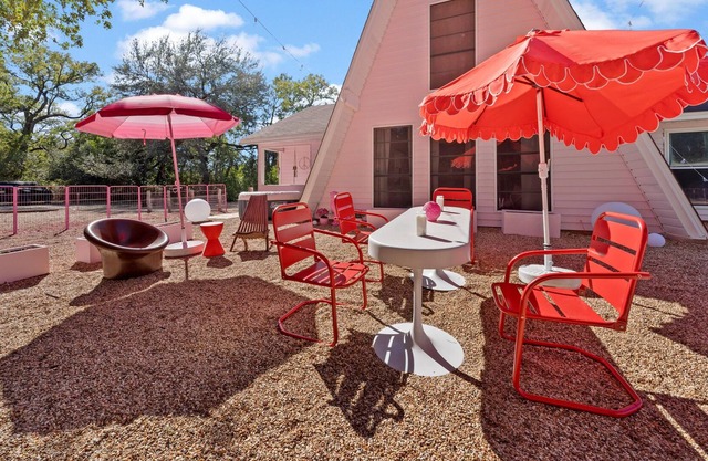 Rad, Pink A-Frame 10 min Magnolia + Baylor in Waco, TX