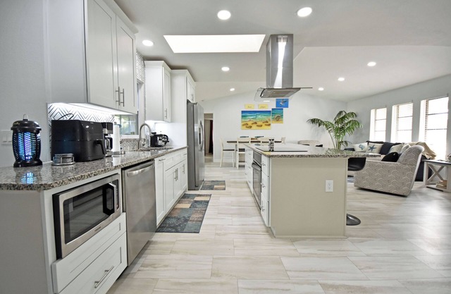 Recently renovated, three bedroom, 2 bathroom home overlooking a canal in Rotonda West.