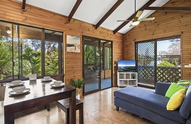 Relax in comfort and get back to nature in 1 of 4 waterside Cabins