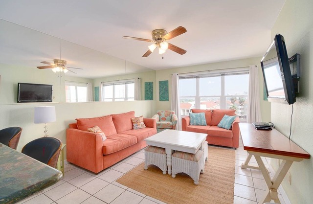 Relaxing Top Floor Corner 2BR Condo with Great View - 3 Minute Walk To The Beach! by RedAwning