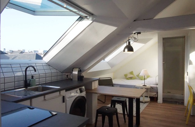 Renovated attic studio