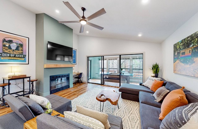 Renovated & quiet home with fireplace, air hockey/Ping-Pong, deck, & grill
