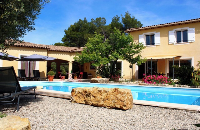 Rental Residence Peylon with swimming pool terrace garden patio in a quiet area
