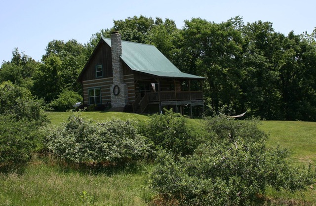 Rest & relax in a fully furnished cabin on a working orchard and vineyard.