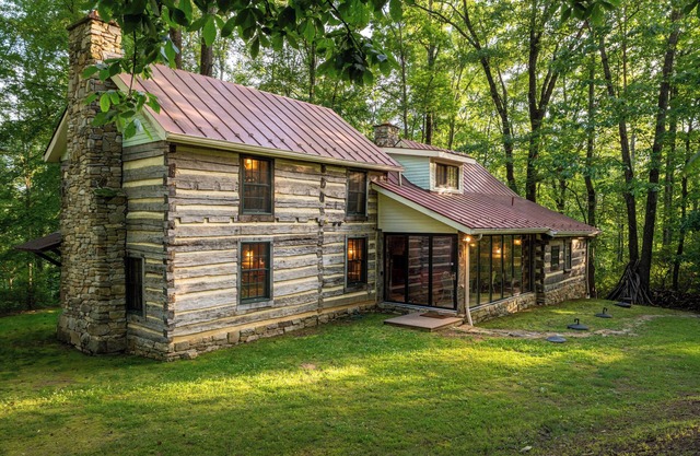 Restored Double Log Cabin on 400 Mountain Acres
