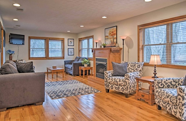 Riverfront Elkins Home w/Fireplace & Deck!