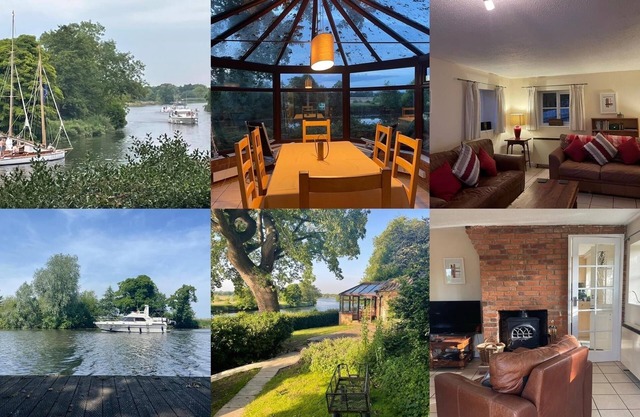 Riverside cottage in idyllic location with private mooring.Great for fishing!