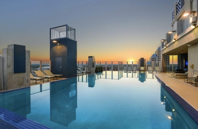 Rooftop pool highrise views