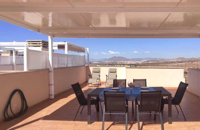 Rooftop with sea view in a residence with swimming pool