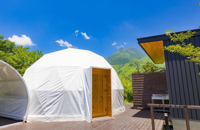 Room dome tent with hot spring 1 night and 2 /Yufu Ōita