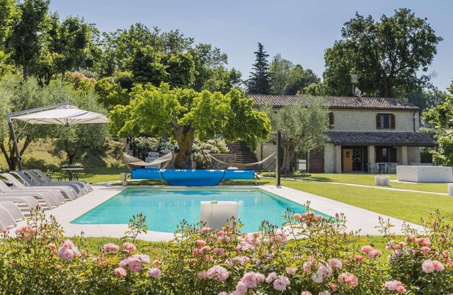 Scenic villa with heated pool