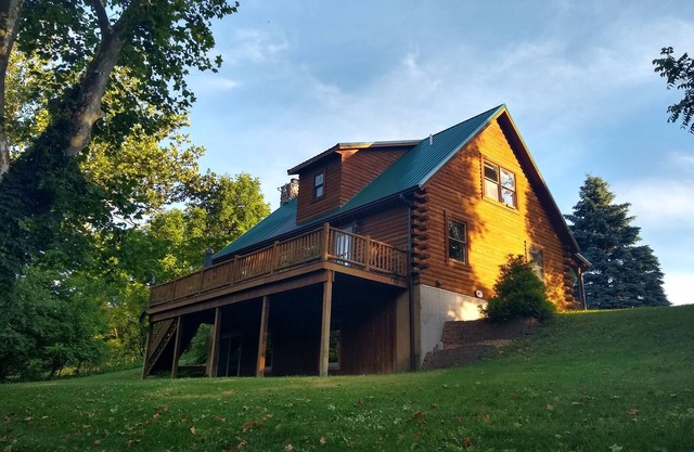 Secluded Riverside Log Home in Southern Michigan