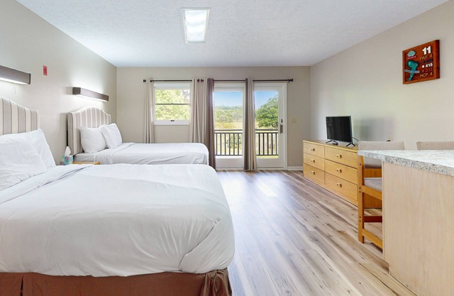 Second-floor, dog-friendly studio with quiet views & gym - walk to Douglas Lake