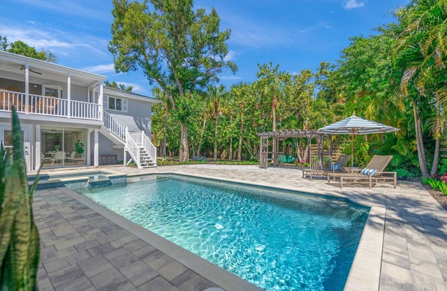 Shore Thing | Luxe Pool Oasis, Hot Tub, Walk to Shell Beach, Siesta Key