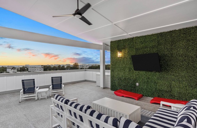 Sleeps 24 | 2 Homes, Walk to Beach, Free Golf Cart, Rooftop Decks, Pool Access