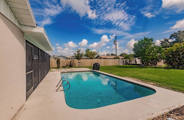 Spacious Backyard & Pool Retreat - 5 Mins to Beach