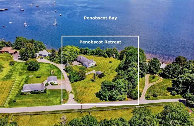 Spacious Oceanfront Home with Private Beach on Penobscot Bay