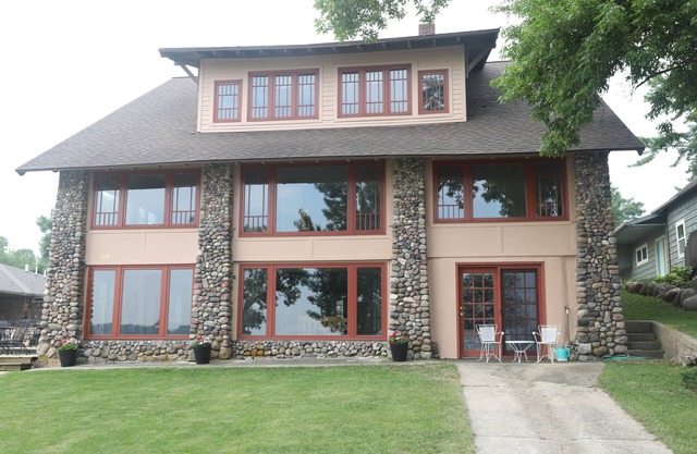 Spectacular historic beachfront home in West Lake Okoboji in Terrace Park.