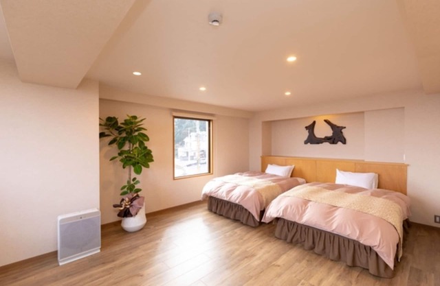 Stay without meals 3F Twin room with indoor hot spring bath nonsmoking/Beppu Ōita