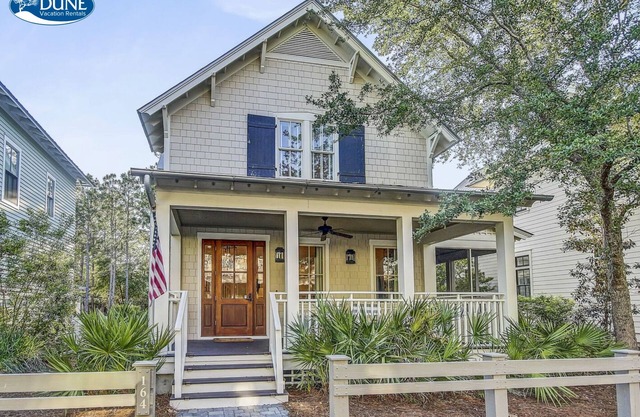 Steps from Lazy River at Camp WaterColor | 164 Pond Cypress | Luxurious Decor | 4 BR, Slps 10