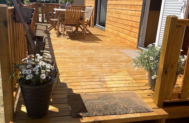 sunset cabin on the beach