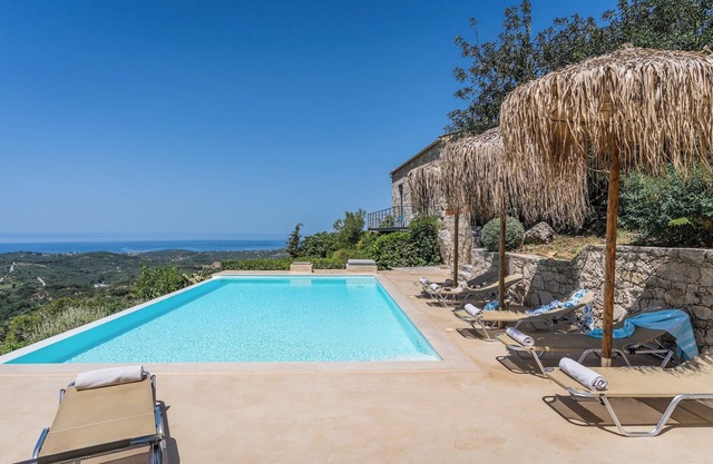 Superb villa with panoramic sea and mountain views with infinity pool