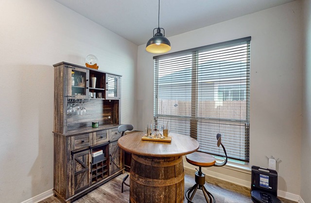 Tavern style house with patio and enclosed backyard, close to golf course