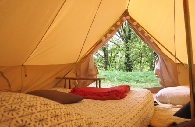 Tente Tipi en pleine forêt