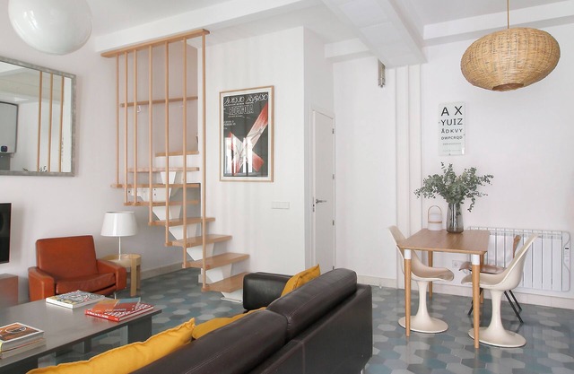 The house, two floors and jungle patio.