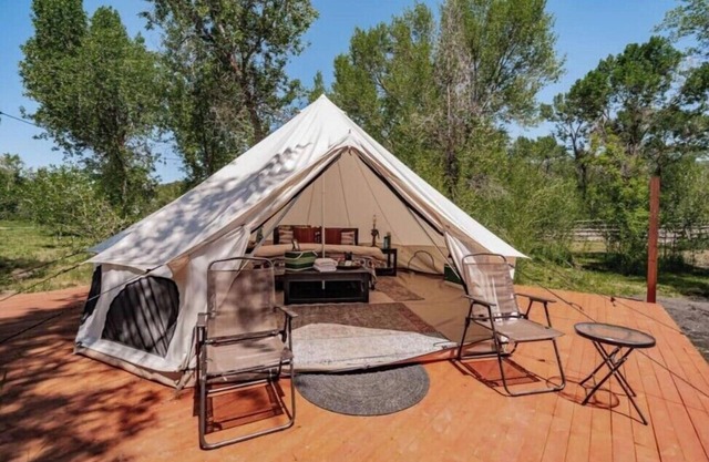 The Old Faithful Glamping YURT in Ririe Idaho
