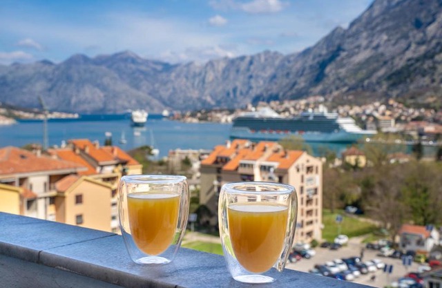 The view of Kotor - Sea & Old town view