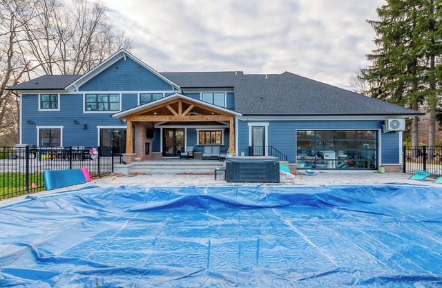 This house has it all! Swimming,, hot tub, sauna, basketball, and movie room!