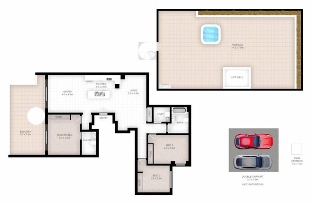 Three bedroom penthouse apartment