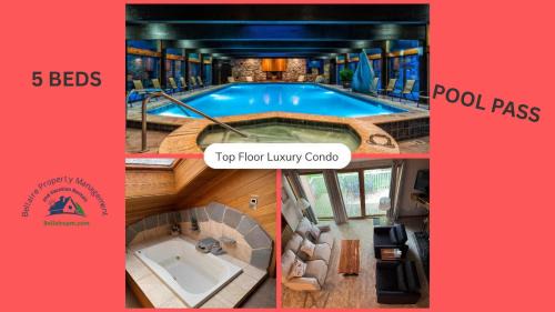 Top Floor Luxury, Sauna, Private Pool, Lake Bellaire Beach, 5 beds, 4 full bath