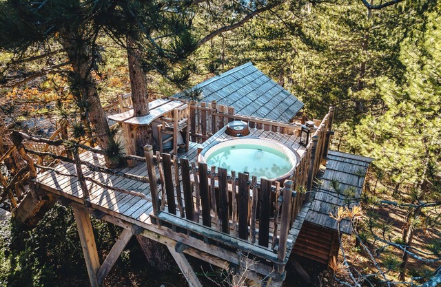 Tree houses with private Jacuzzi - Épine Vinette