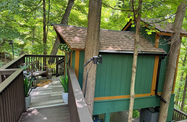 Treehouse Magic & Chic Greenhouse Vibes. Glamping In Style! Middle of Danbury,CT