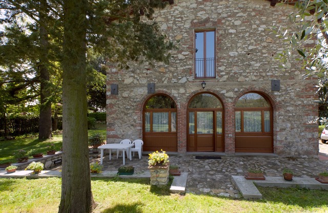 Typical Tuscan house exclusive garden in the countryside near Florence