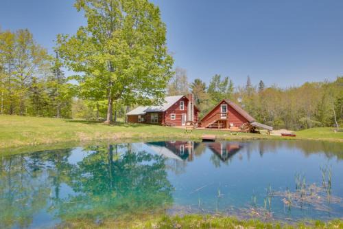 Unique Maine Log Cabin with Trout Ponds and Sauna!