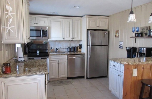 Upgraded 2nd floor duplex in the heart of Harvey Cedars close to the bay beach and the ocean.