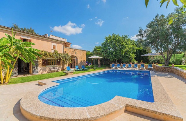 Vacation Home Es Porrassar with Mountain View, Pool, Wi-Fi, A/C, Terraces & Garden
