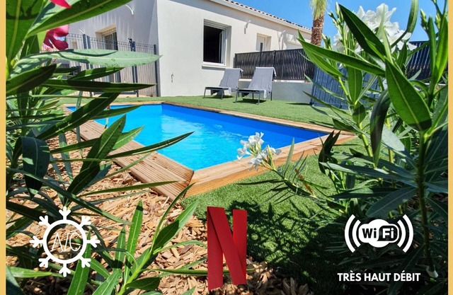 Villa 3ch Moderne Piscine Chauffée Clim