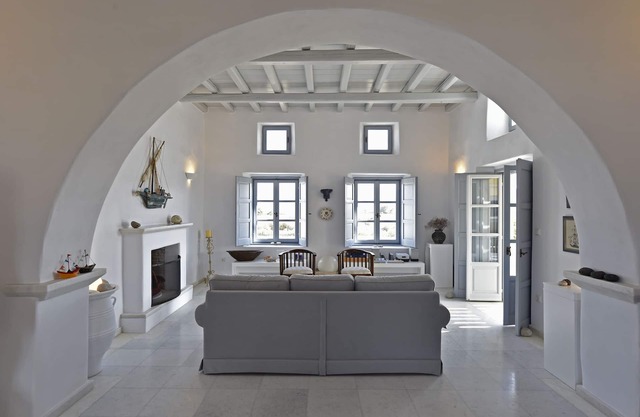 Villa Asteras in Paros, privacy, private land, open view, stone built