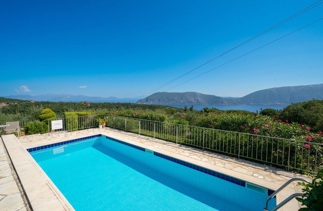 Villa Cypress luxury private 3 bed 3 bath air conditioned villa near Fiscardo