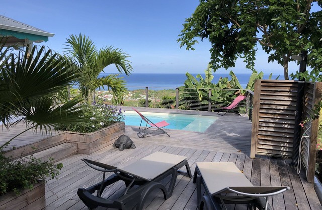 Villa Kazami with pool and sea view