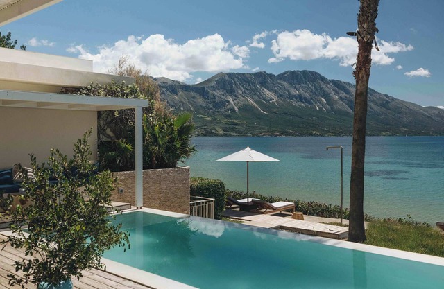 Villa Madouri. 4/5 bed seafront villa with private pool